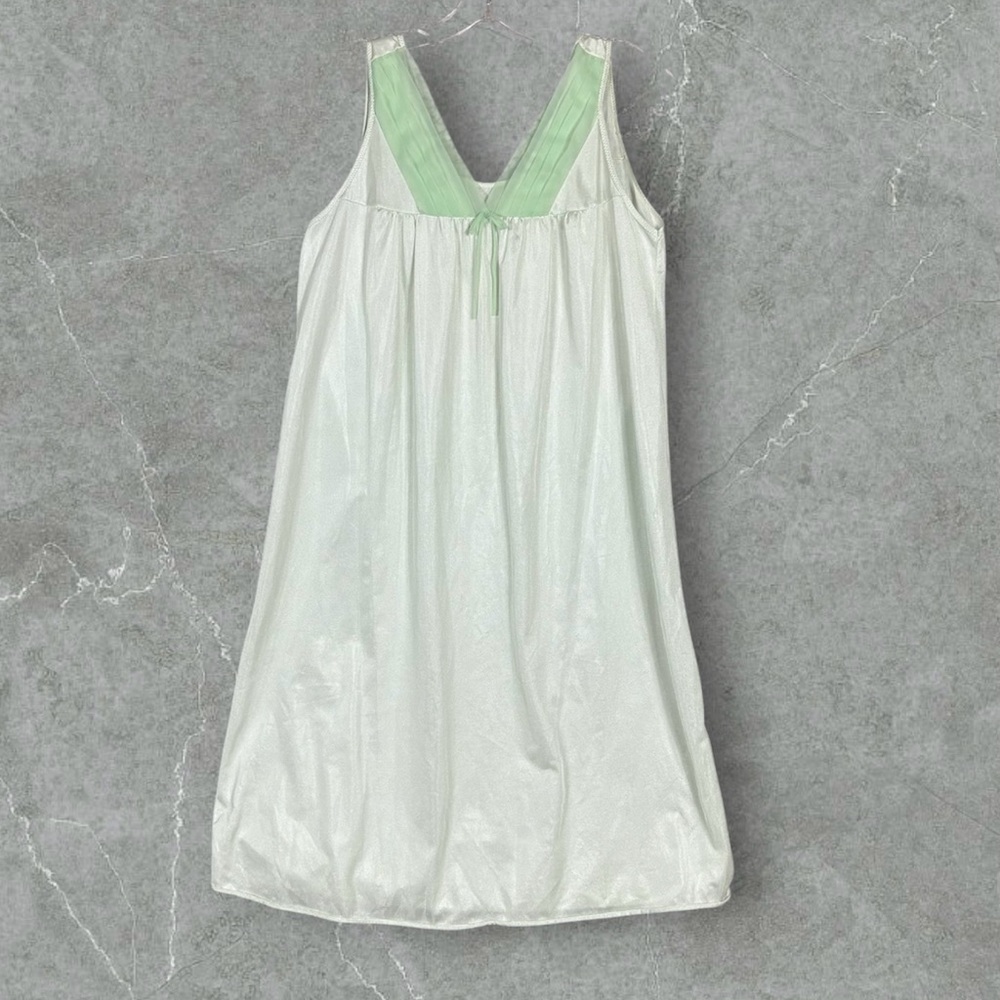 Vintage Green Women's Nightgown Nylon S/M